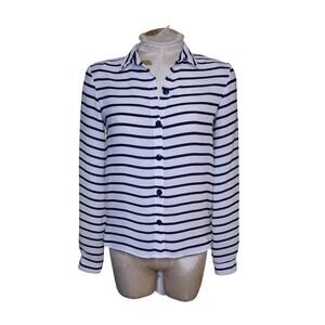 Zara Striped Button‎ Down Blouse Top Size XS